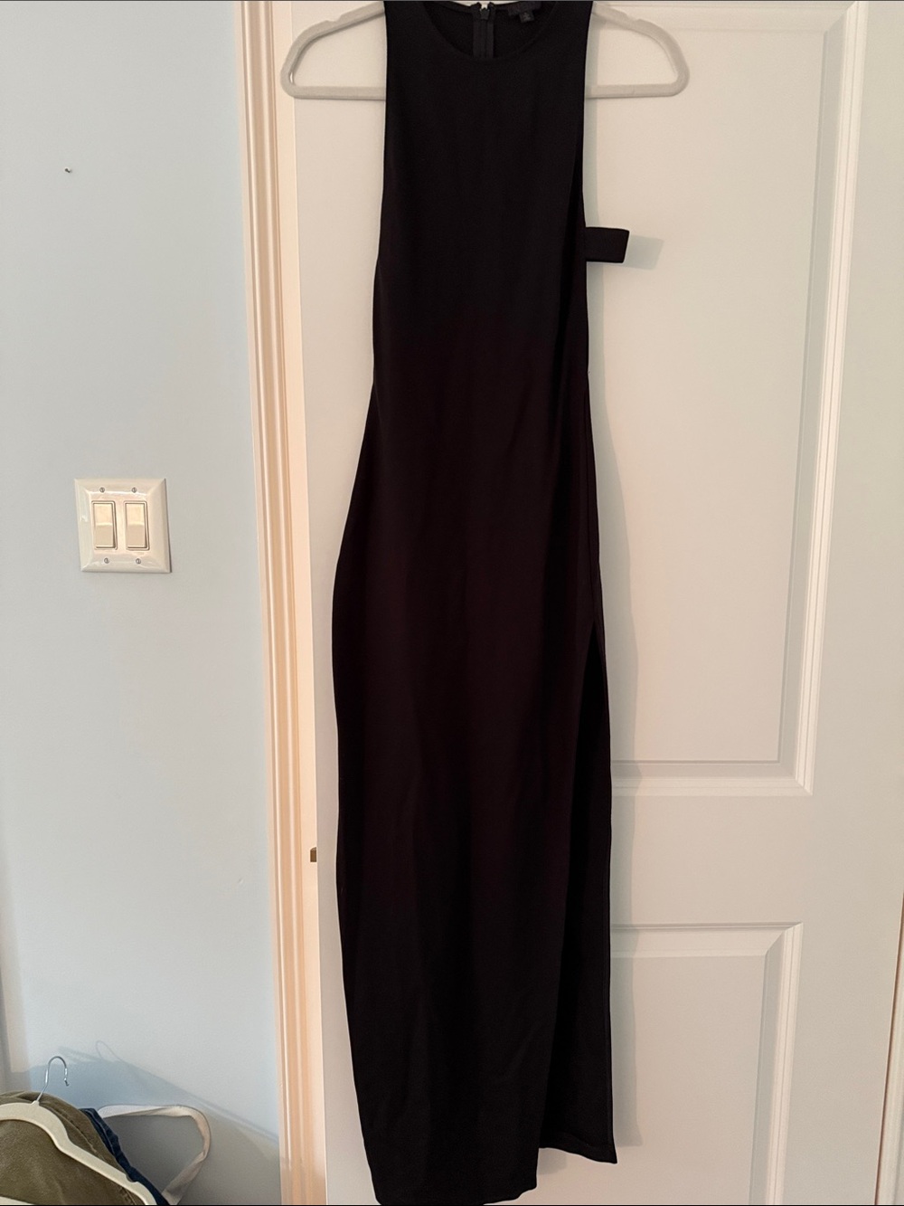 Black fitted maxi dress